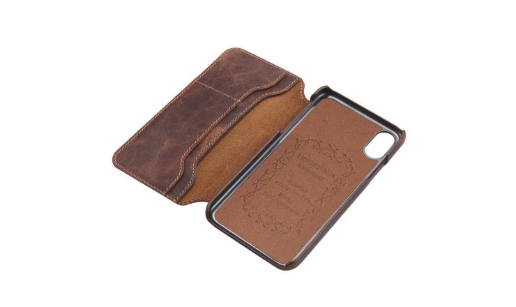 Bao da iPhone X-XS – V1 handmade 100% chất liệu da bò