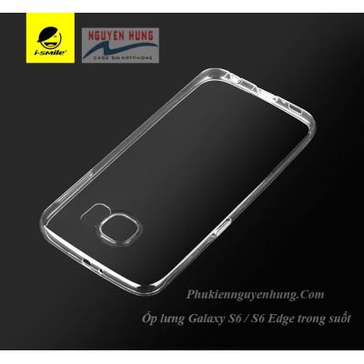 Ốp lưng trong suốt Galaxy S6 S6 Edge chính hãng I-Smile