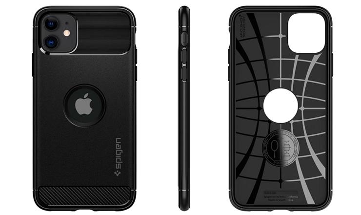 Ốp lưng iPhone 11 - Rugged Armor chính hãng Spigen Mỹ siêu mềm
