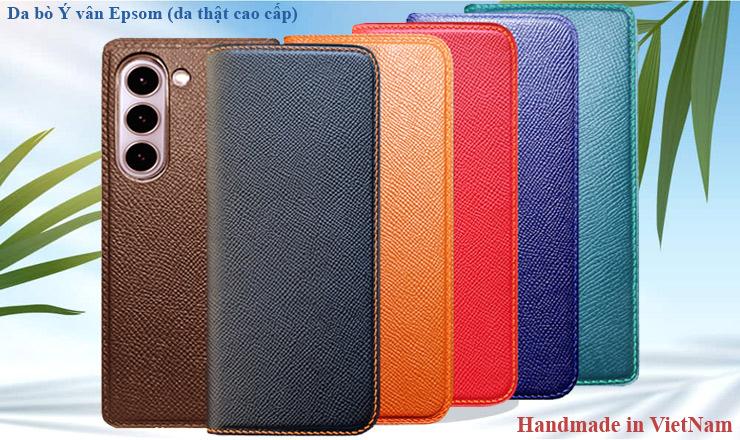 Bao da Galaxy Z Fold 6 - Khocase V2 Epsom - Da thật 100% Handmade in Việt Nam